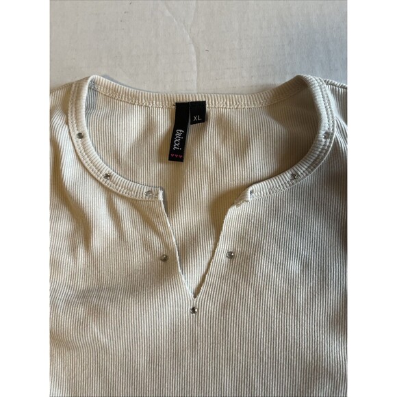 NWT Kohl’s Trixxi Juniors Women Cream Snow Tank Top Size XL Summer Spring Look - Picture 4 of 7